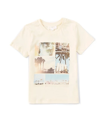 Scene&Heard Little Boys 2T-7 Short Sleeve Beach Scene Graphic T-Shirt