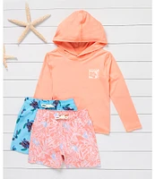 Scene&Heard Little Boys 2T-7 Turtle Print Swim Trunks