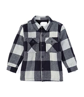 Scene&Heard Little Boys 2T-7 Sherpa Lined Plaid Shacket