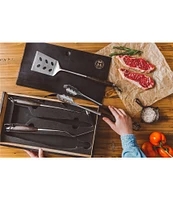 Schmidt Brothers Cutlery BBQ Ash 4-Piece Grill Set with Box