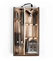 Schmidt Brothers Cutlery BBQ Ash 4-Piece Grill Set with Box