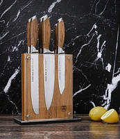 Schmidt Brothers Cutlery Bonded Teak 7-Piece Knife Block Set