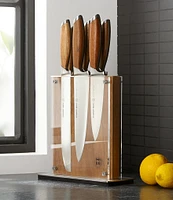 Schmidt Brothers Cutlery Bonded Teak 7-Piece Knife Block Set