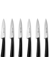 Schmidt Brothers Cutlery Carbon 6 6-Piece Steak Knife Set in Wood Box