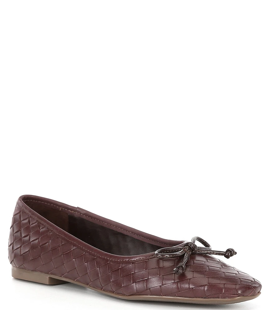 Schutz Arissa Woven Leather Slip On Flats