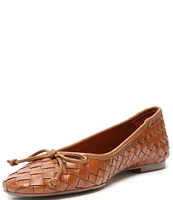 Schutz Arissa Woven Leather Slip On Flats