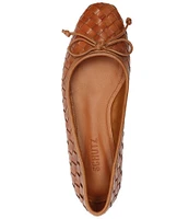 Schutz Arissa Woven Leather Slip On Flats