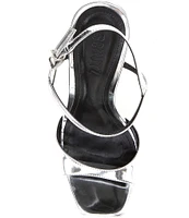 Schutz Arlene Mirror Metallic Platform Sandals