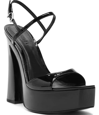 Schutz Arlene Patent Leather Platform Sandals