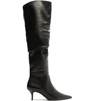 Schutz Ashlee Leather Over the Knee Slouch Boots