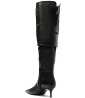 Schutz Ashlee Leather Over the Knee Slouch Boots