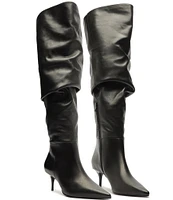 Schutz Ashlee Leather Over the Knee Slouch Boots