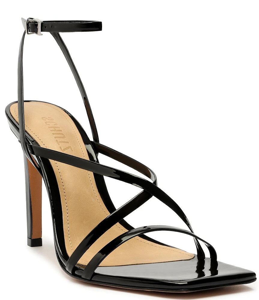 Schutz Bari Patent Leather Strappy Dress Sandals