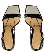 Schutz Bari Patent Leather Strappy Dress Sandals