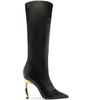 Schutz Cate Curve Tall Leather Boots