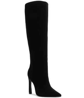 Schutz Cate Curve Tall Nubuck Boots