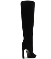 Schutz Cate Curve Tall Nubuck Boots