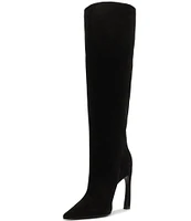 Schutz Cate Curve Tall Nubuck Boots