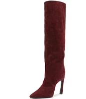 Schutz Cate Curve Tall Nubuck Boots