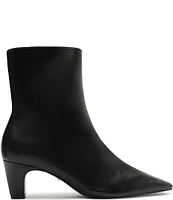 Schutz Dellia Leather Kitten Heel Booties