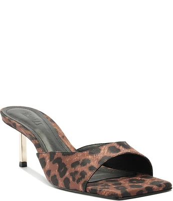 Schutz Dethalia Cheetah Print Slide Sandals