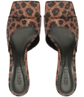 Schutz Dethalia Cheetah Print Slide Sandals