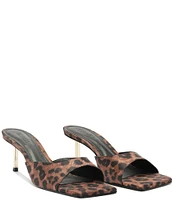 Schutz Dethalia Cheetah Print Slide Sandals