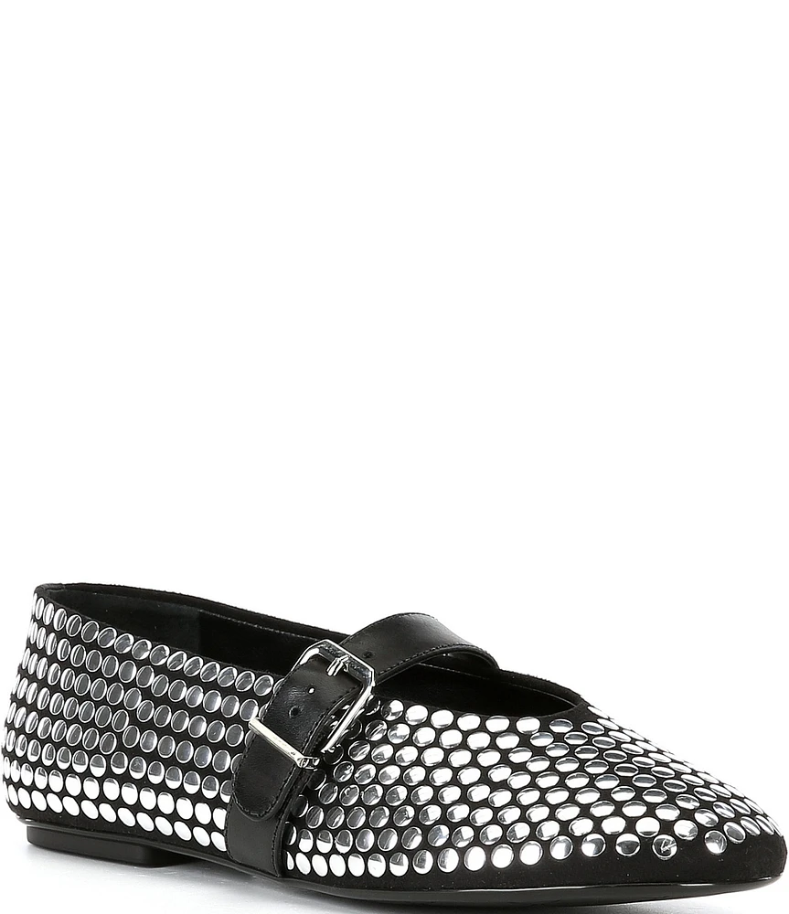 Schutz Eiza Studs Leather Ballet Flats