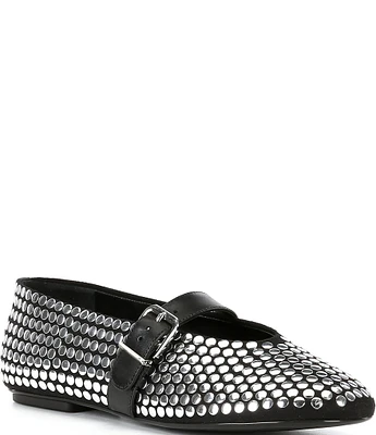 Schutz Eiza Studs Leather Ballet Flats