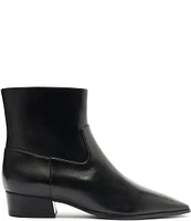 Schutz Helena Leather Dress Booties