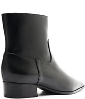 Schutz Helena Leather Dress Booties