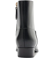 Schutz Helena Leather Dress Booties