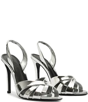 Schutz Keefa Metallic Leather Slingback Sandals