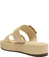 Schutz Lola Platform Bamboo Buckle Slides