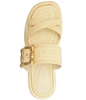 Schutz Lola Platform Bamboo Buckle Slides