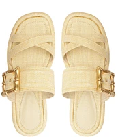 Schutz Lola Platform Bamboo Buckle Slides