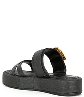 Schutz Lola Platform Bamboo Buckle Slides