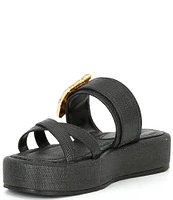 Schutz Lola Platform Bamboo Buckle Slides