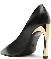 Schutz Lou Curve Leather Dress Pumps