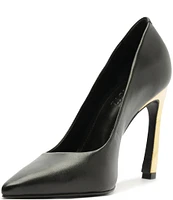 Schutz Lou Curve Leather Dress Pumps