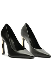 Schutz Lou Curve Leather Dress Pumps