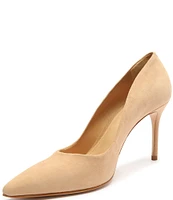 Schutz Lou Lo Suede Pointed Toe Pumps