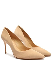 Schutz Lou Lo Suede Pointed Toe Pumps