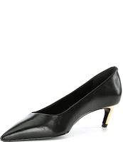 Schutz Lou Mid Curve Leather Pumps