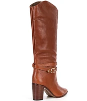 Schutz Maryana Block Belt Leather Tall Boots