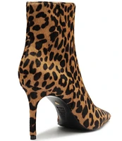 Schutz Mikki Casual Leopard Print Hair Calf Booties