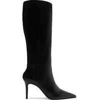 Schutz Mikki Up Leather Stiletto Tall Boots