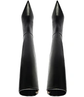 Schutz Mikki Up Leather Stiletto Tall Boots