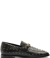 Schutz Morgan Leather Studded Loafers