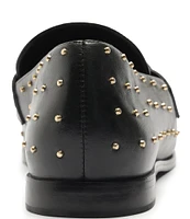 Schutz Morgan Leather Studded Loafers